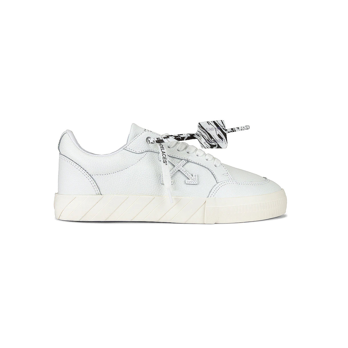 OFF-WHITE LOW VULCANIZED CALF LEATHER TRAINER IN WHITE