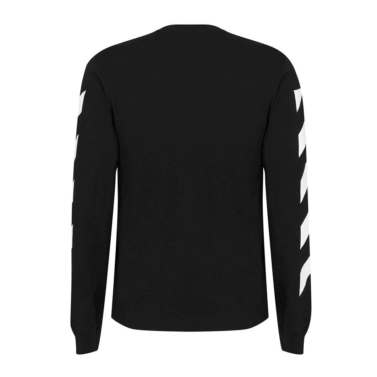 OFF WHITE HELVETICA LONG SLEEVE T SHIRT IN BLACK