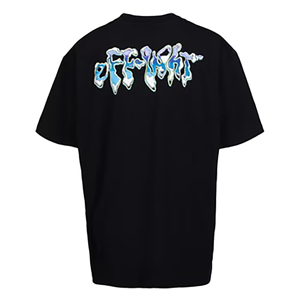 OFF WHITE GRAPHIC PRINT OVERSIZED T-SHIRT IN BLACK