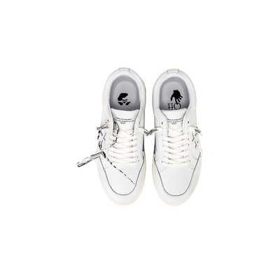 OFF-WHITE LOW VULCANIZED CALF LEATHER TRAINER IN WHITE