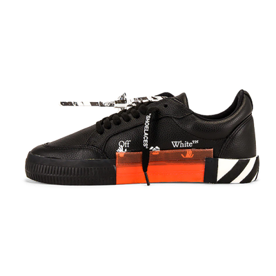 OFF-WHITE LOW VULCANISED CALF LEATHER SNEAKER IN BLACK & WHITE