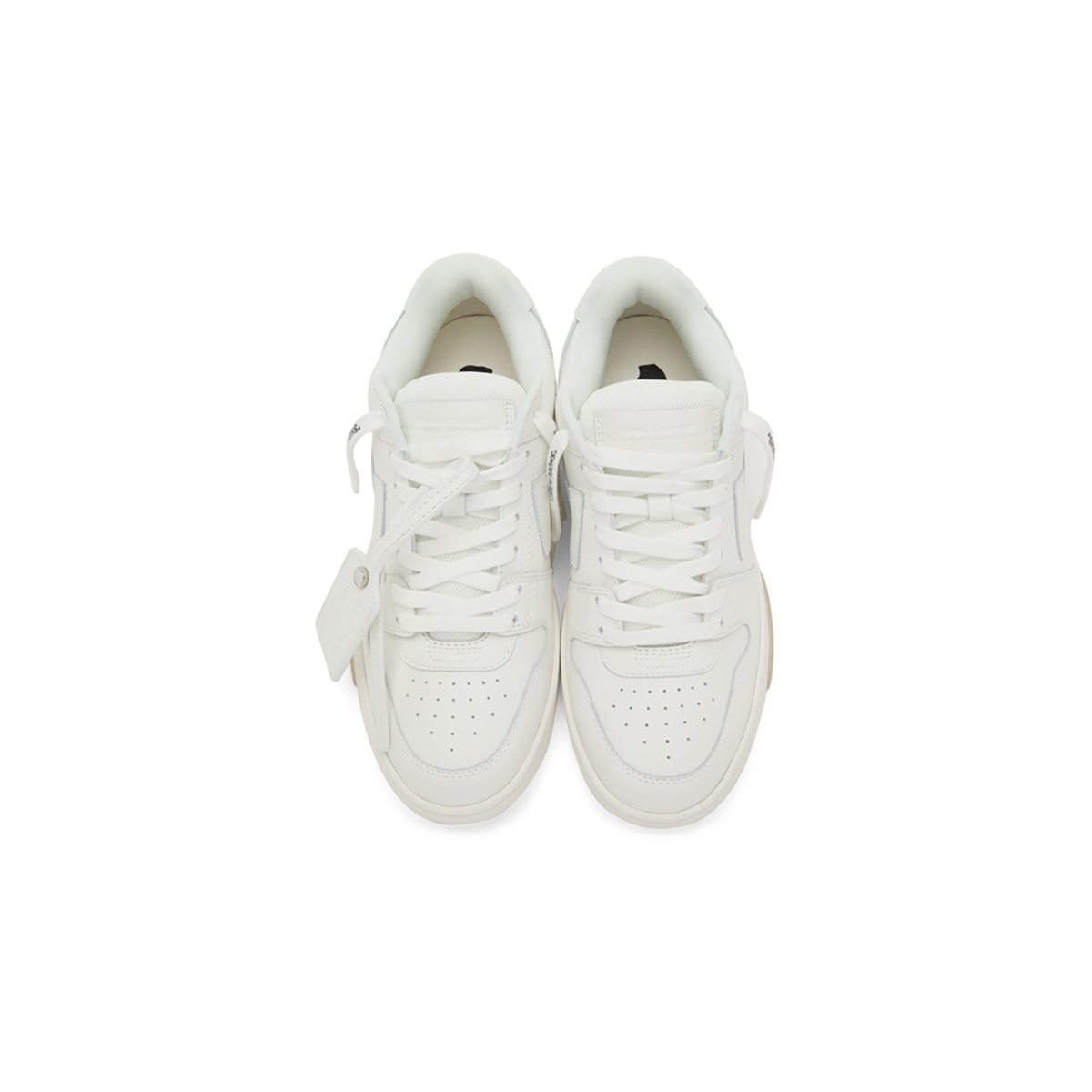 OFF-WHITE 'OUT OF OFFICE' LEATHER SNEAKER IN WHITE