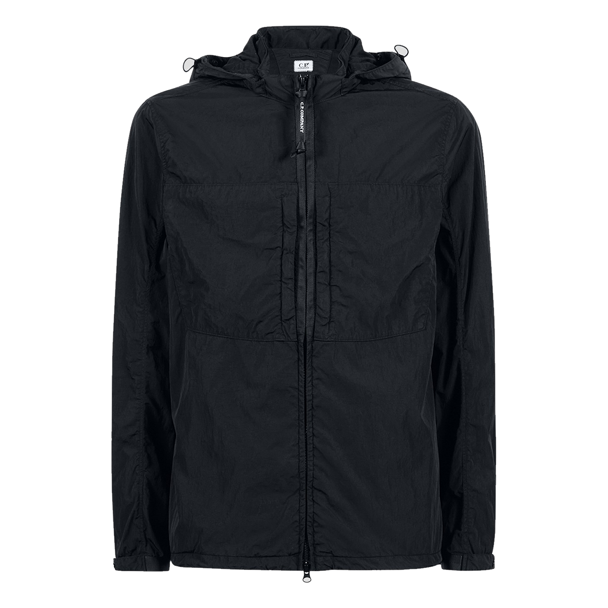 CP COMPANY CHROME-R DETACHABLE GOGGLE OVERSHIRT IN BLACK