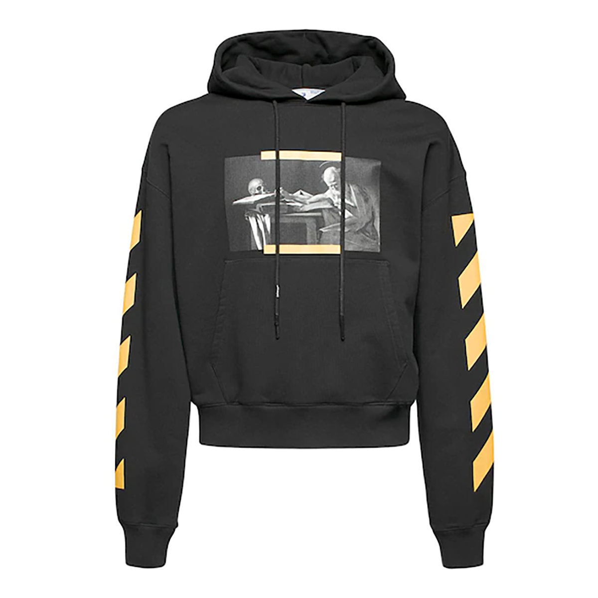 OFF WHITE CARAV PAINTING OVER HOODIE IN BLACK