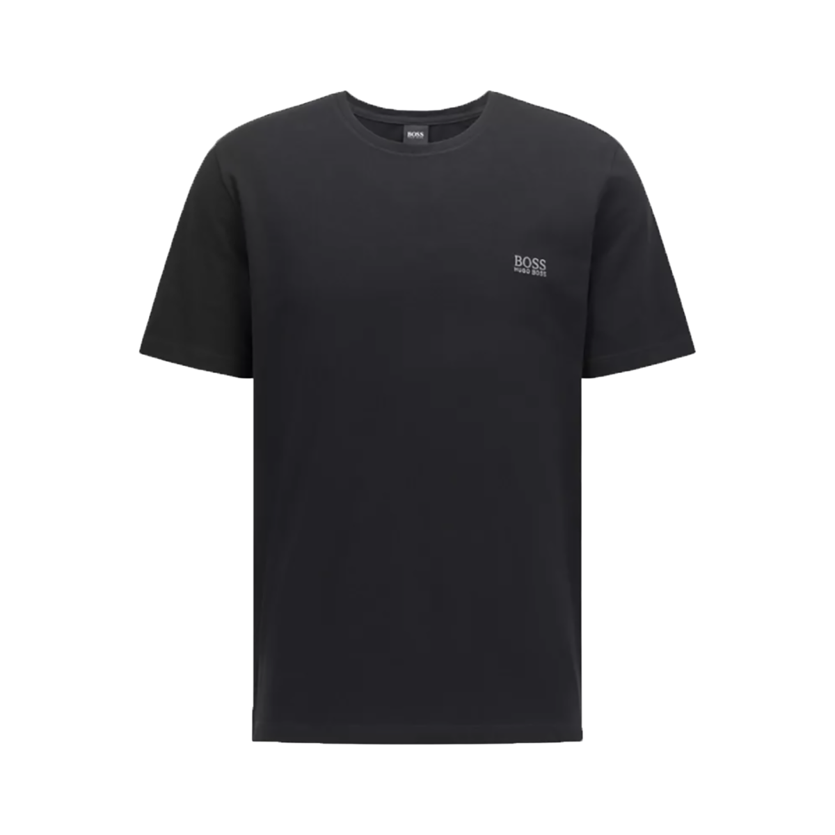 BOSS STRETCH COTTON MINI LOGO T-SHIRT IN BLACK