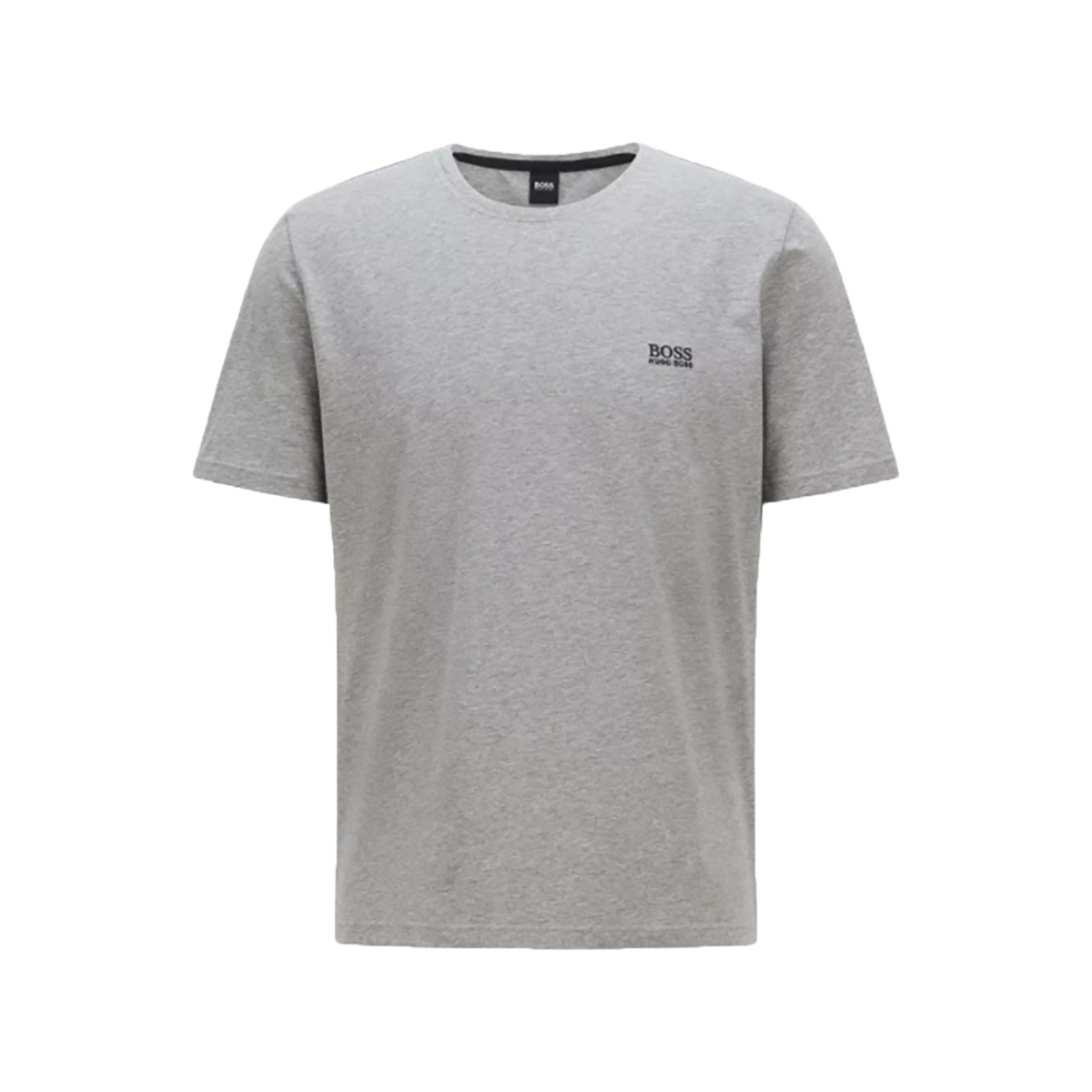 BOSS STRETCH COTTON MINI LOGO T-SHIRT IN GREY