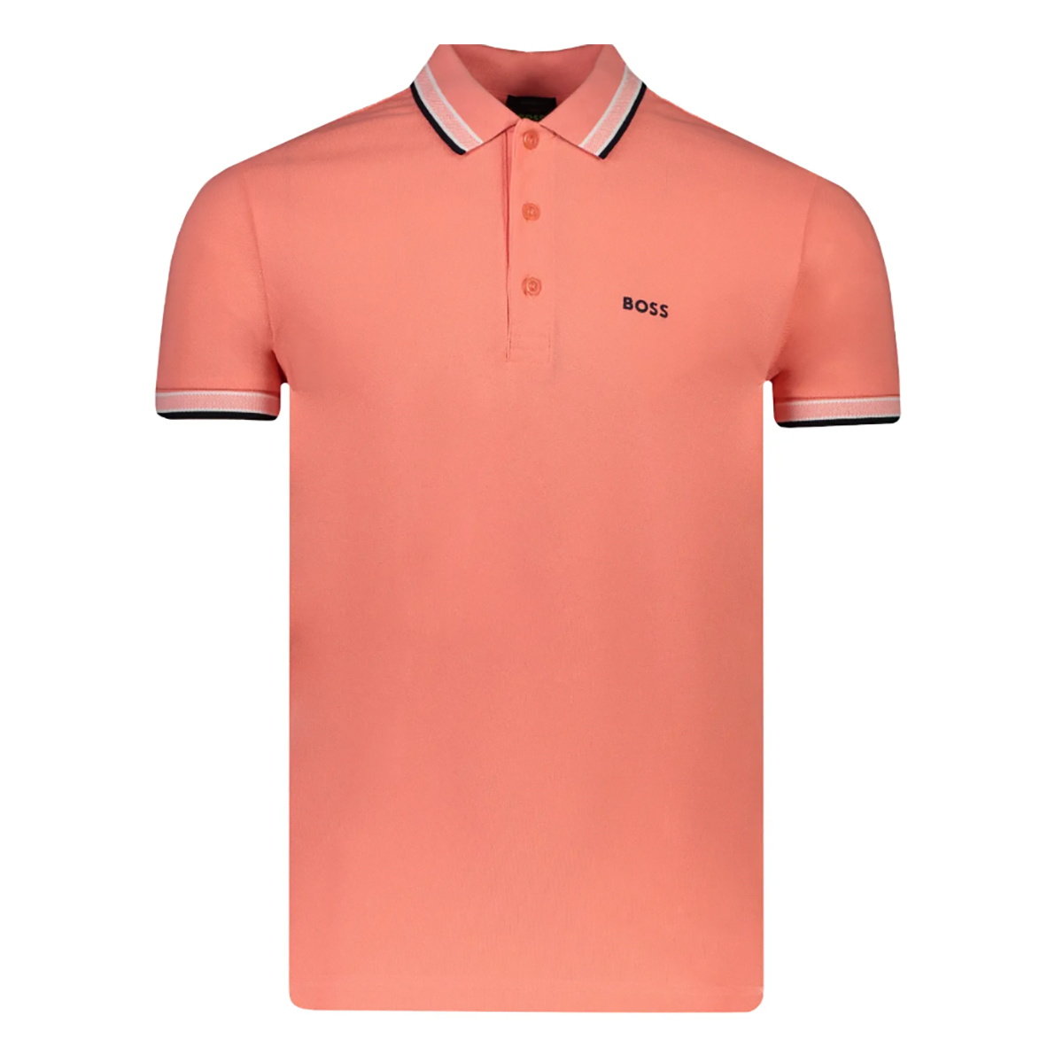 BOSS 'PADDY COTTON POLO IN PALE ORANGE