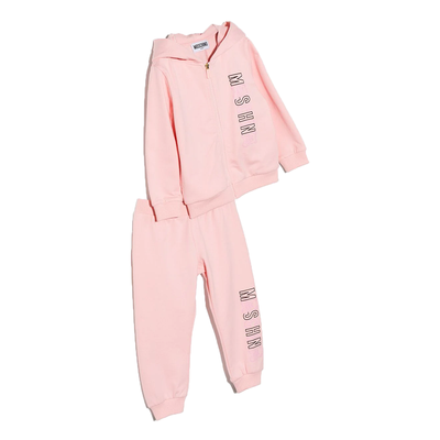 MOSCHINO BABY LOGO PRINT TRACKSUIT IN BABY PINK