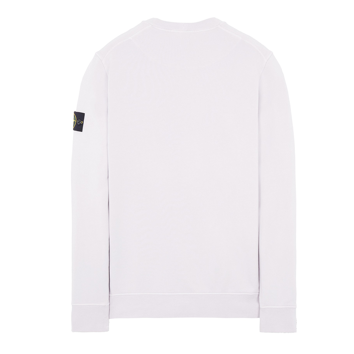 STONE ISLAND COTTON FLEECE CREW NECK SWEATER IN ROSE