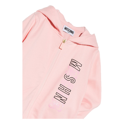 MOSCHINO BABY LOGO PRINT TRACKSUIT IN BABY PINK