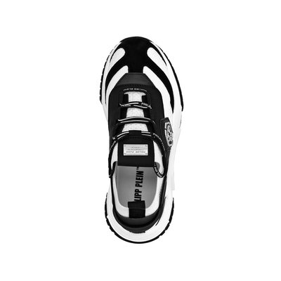 PHILIPP PLEIN VEGAN PREDATORNTRAINERS I N BLACK-WHITE