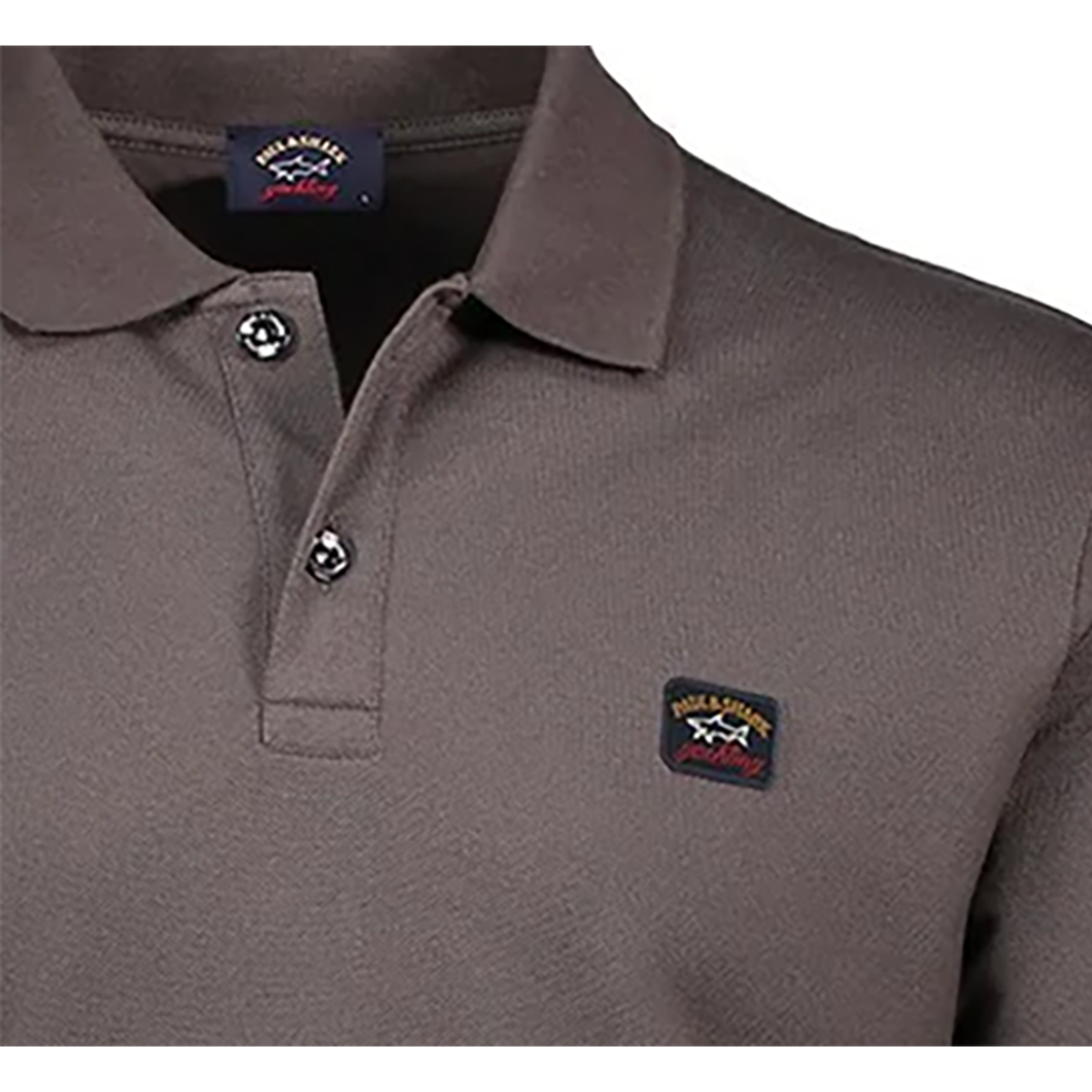 PAUL & SHARK LONG SLEEVE POLO SHIRT IN BROWN