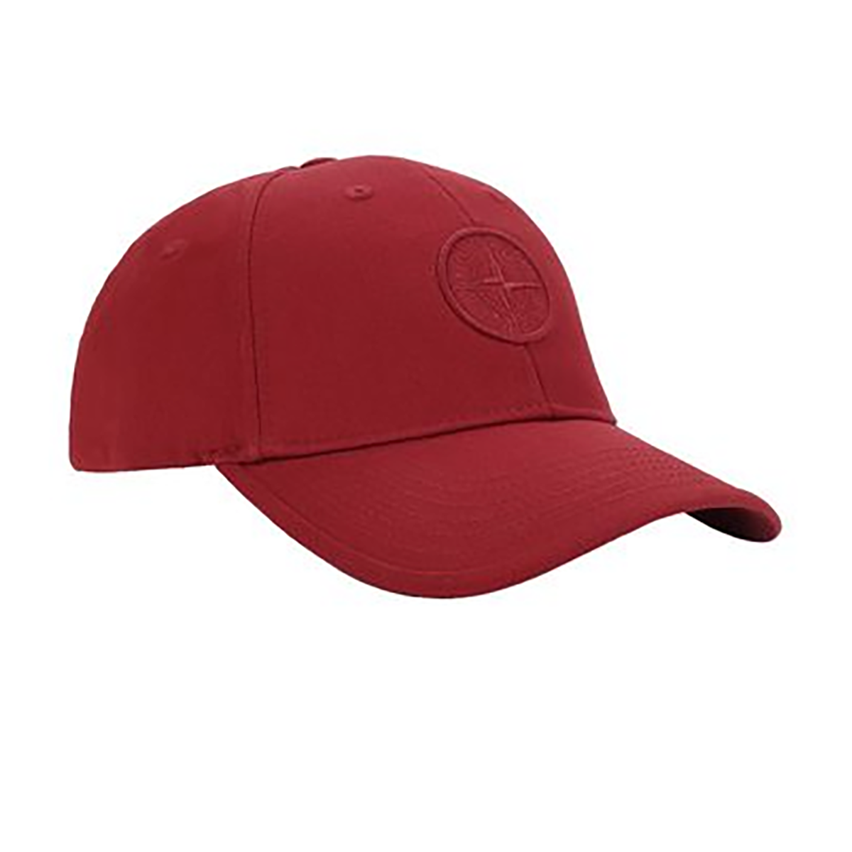 STONE ISLAND JUNIOR COTTON CAP IN RED