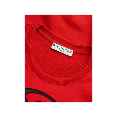 GIVENCHY REFRACTED LOGO SWEATER IN RED