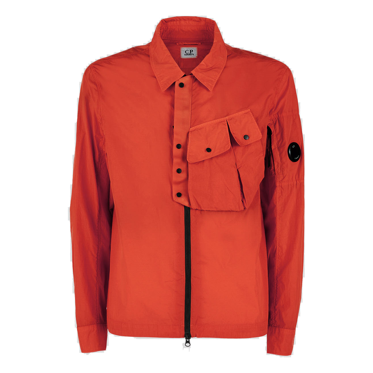 CP COMPANY CHROME OVERSHIRT IN RED