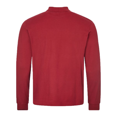 PAUL & SHARK LONG SLEEVE POLO SHIRT IN RED