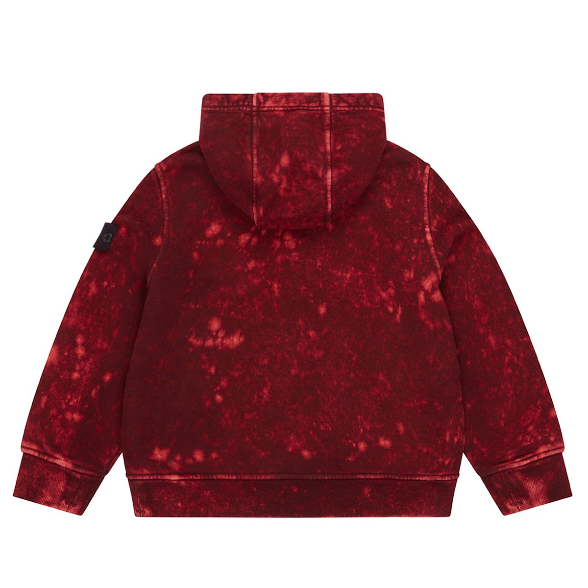 STONE ISLAND JUNIOR OFF DYE HOODED TRACKSUIT IN RED