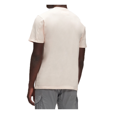 CP COMPANY 20-1 JERSEY RESIST DYED T-SHIRT IN BLEACHED APRICOT