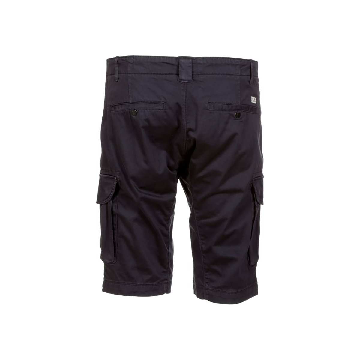 CP COMPANY STRETCH SATEEN CARGO SHORTS IN NAVY