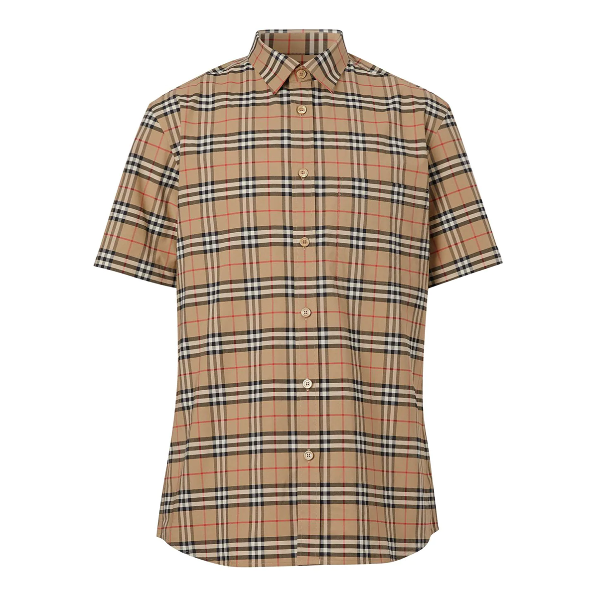 BURBERRY SIMPSON CHECKED PRINT SHORT SLEEVE SHIRT