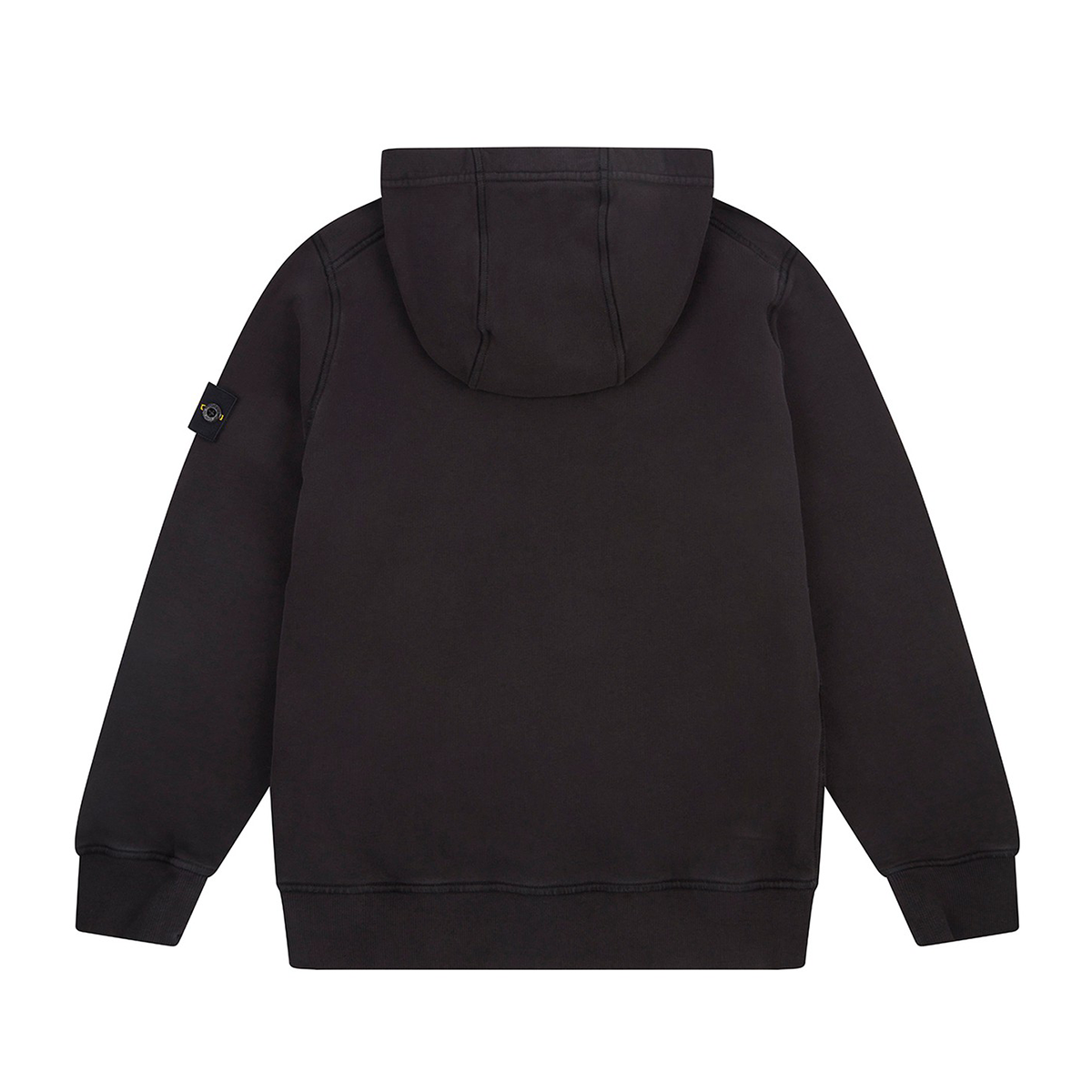 STONE ISLAND JUNIOR KANGEROO HOODIE IN BLACK