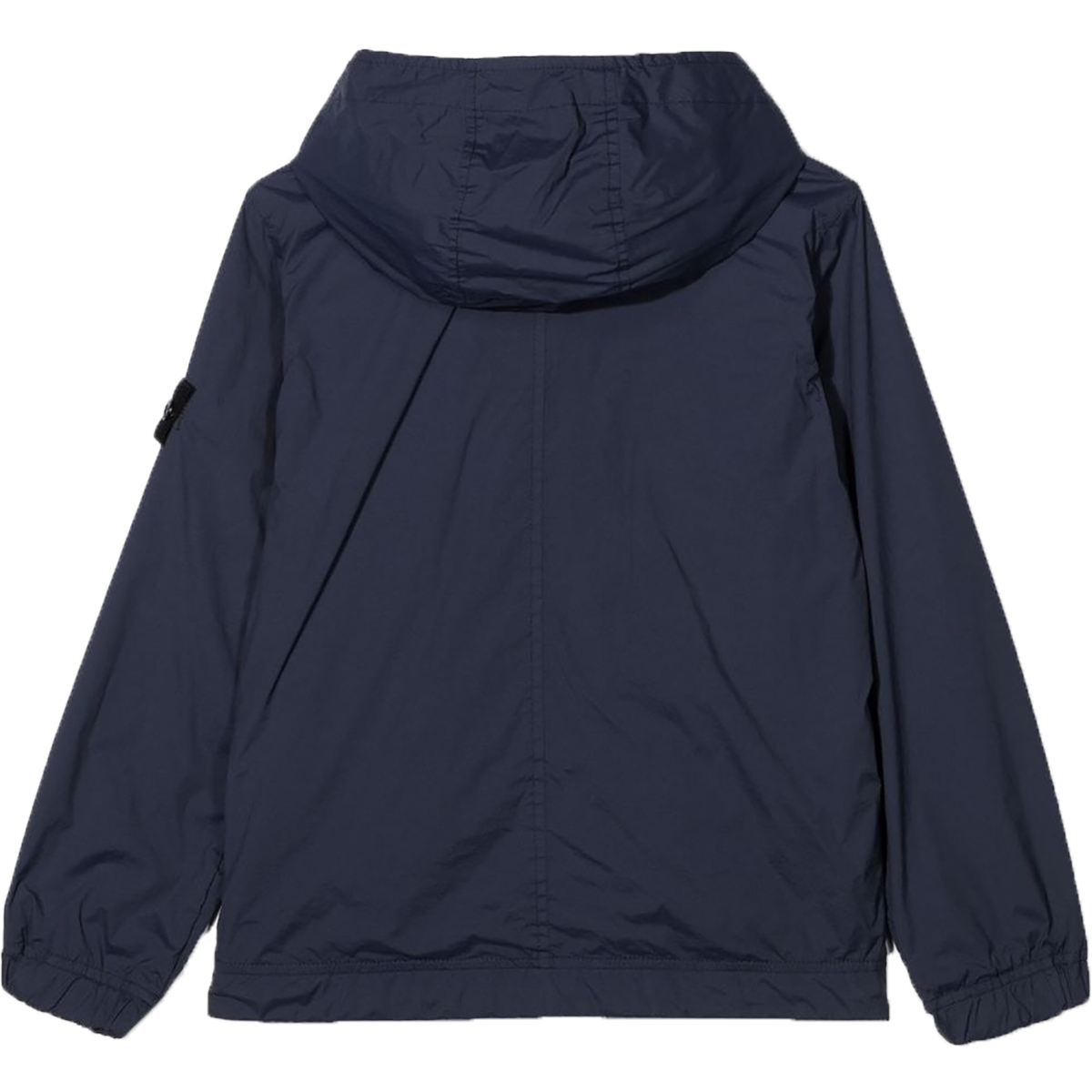 STONE ISLAND JUNIOR SRETCH NYLON CANVAS JACKET IN BLUE