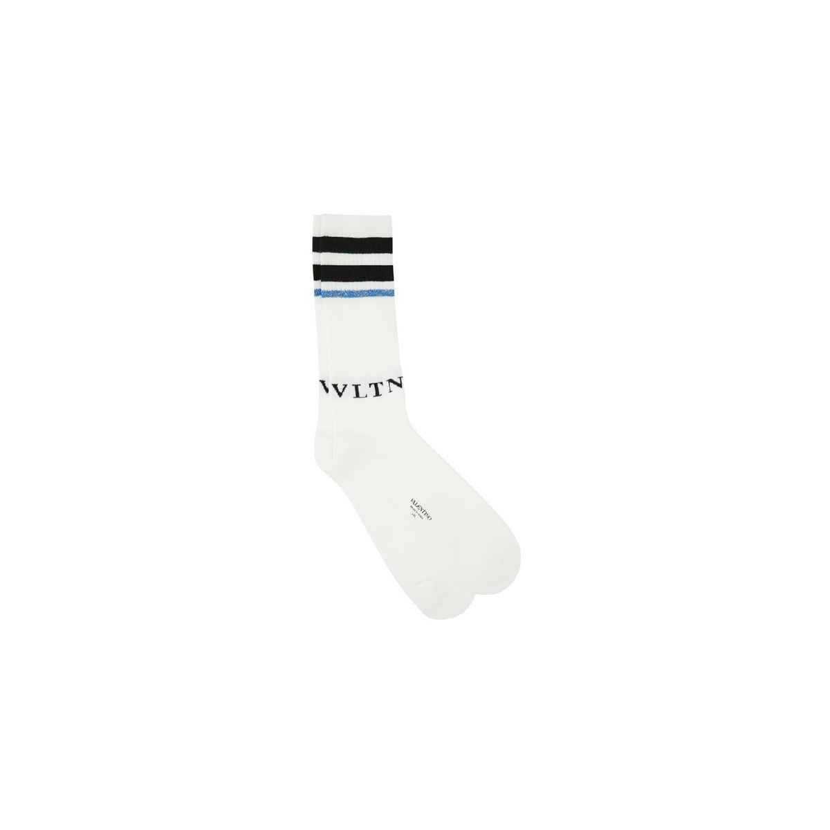 VALENINO LOGO COTTON STRIPE SOCKS