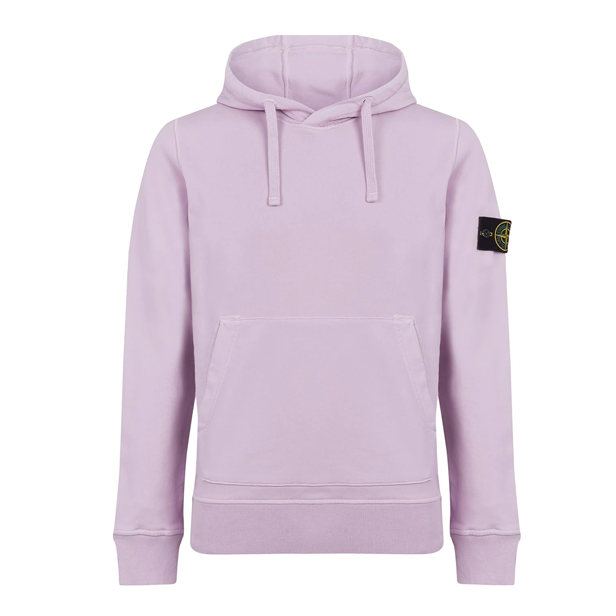 STONE ISLAND BRUSHED COTTON HOODIE IN ROSE PINK