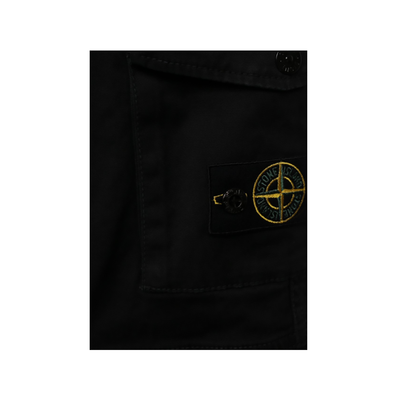 STONE ISLAND STRETCH COTTON TROUSERS IN BLACK