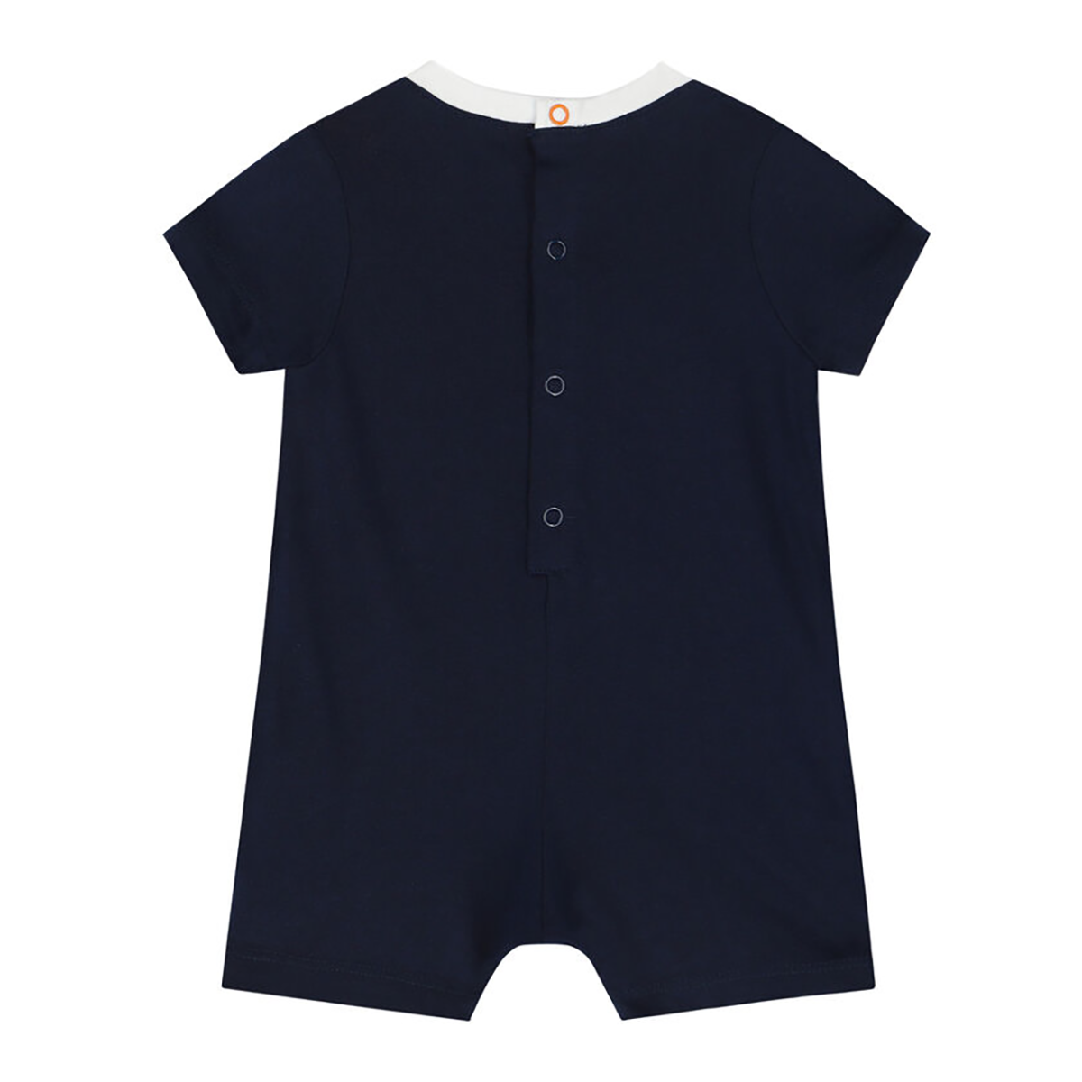 BOSS BABY LOGO ROMPER SUIT IN NAVY BLUE