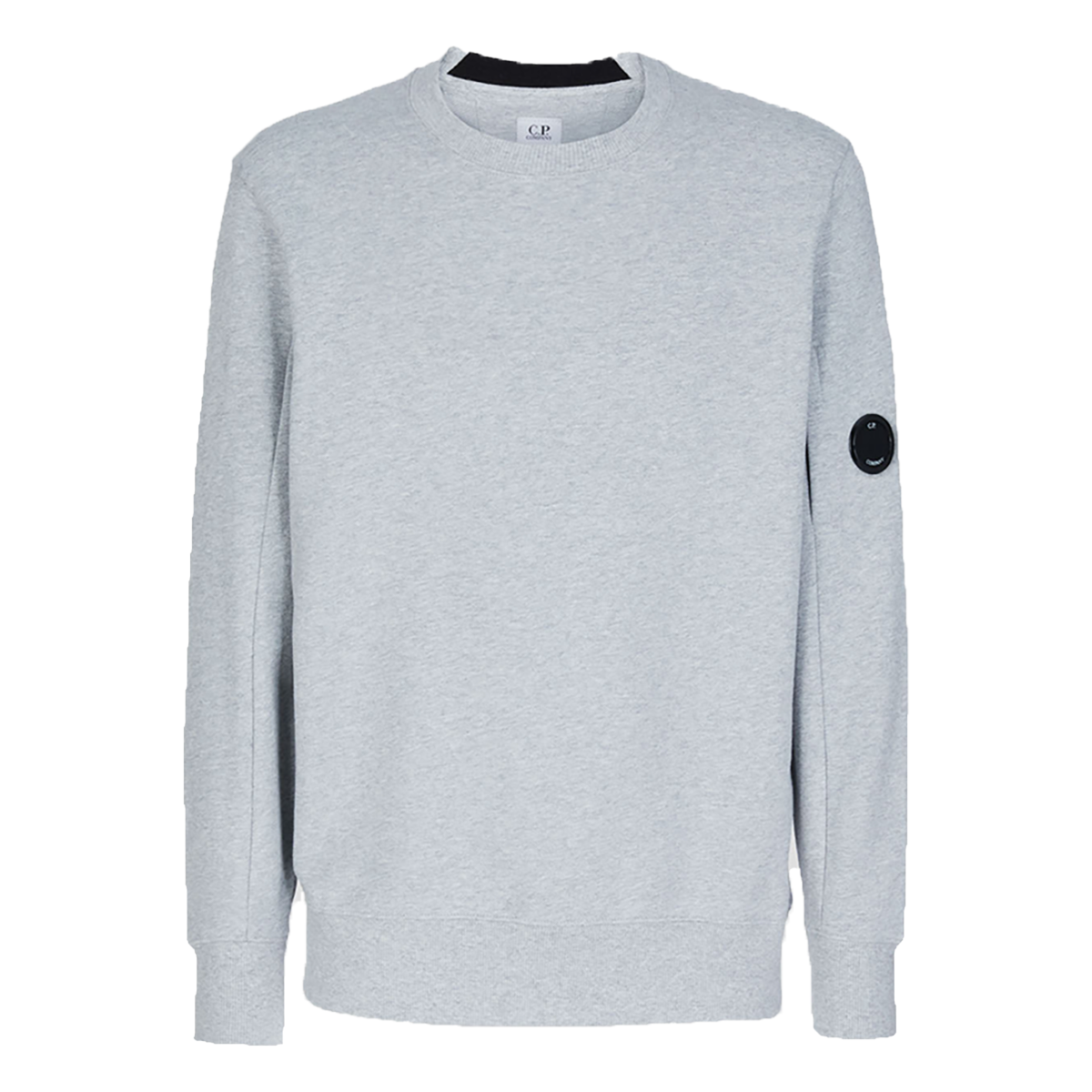 CP COMPANY DIAGONAL RAISED FLEECE SWEATER IN GREY