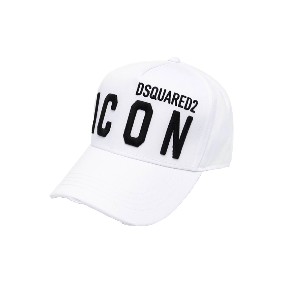 DSQUARED2 ICON CAP IN WHITE-BLACK