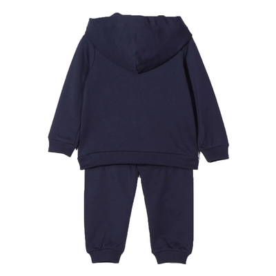 MOSCHINO BABY LOGO PRINT TRACKSUIT IN NAVY BLUE