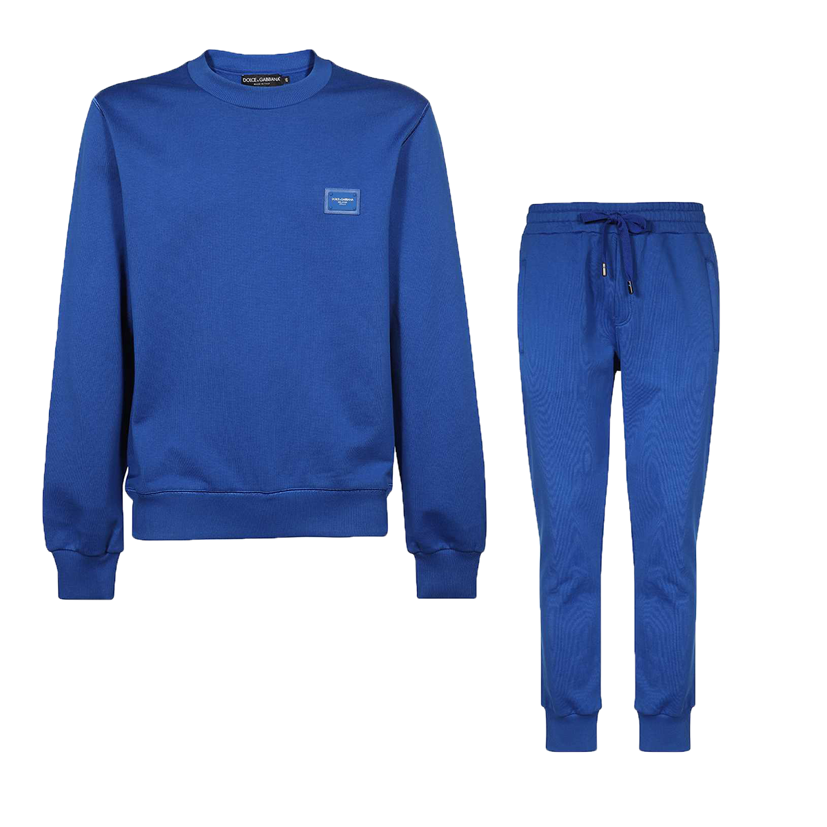 DOLCE & GABBANA BRANDED PLATE GTRACKSUIT IN BLUETTE