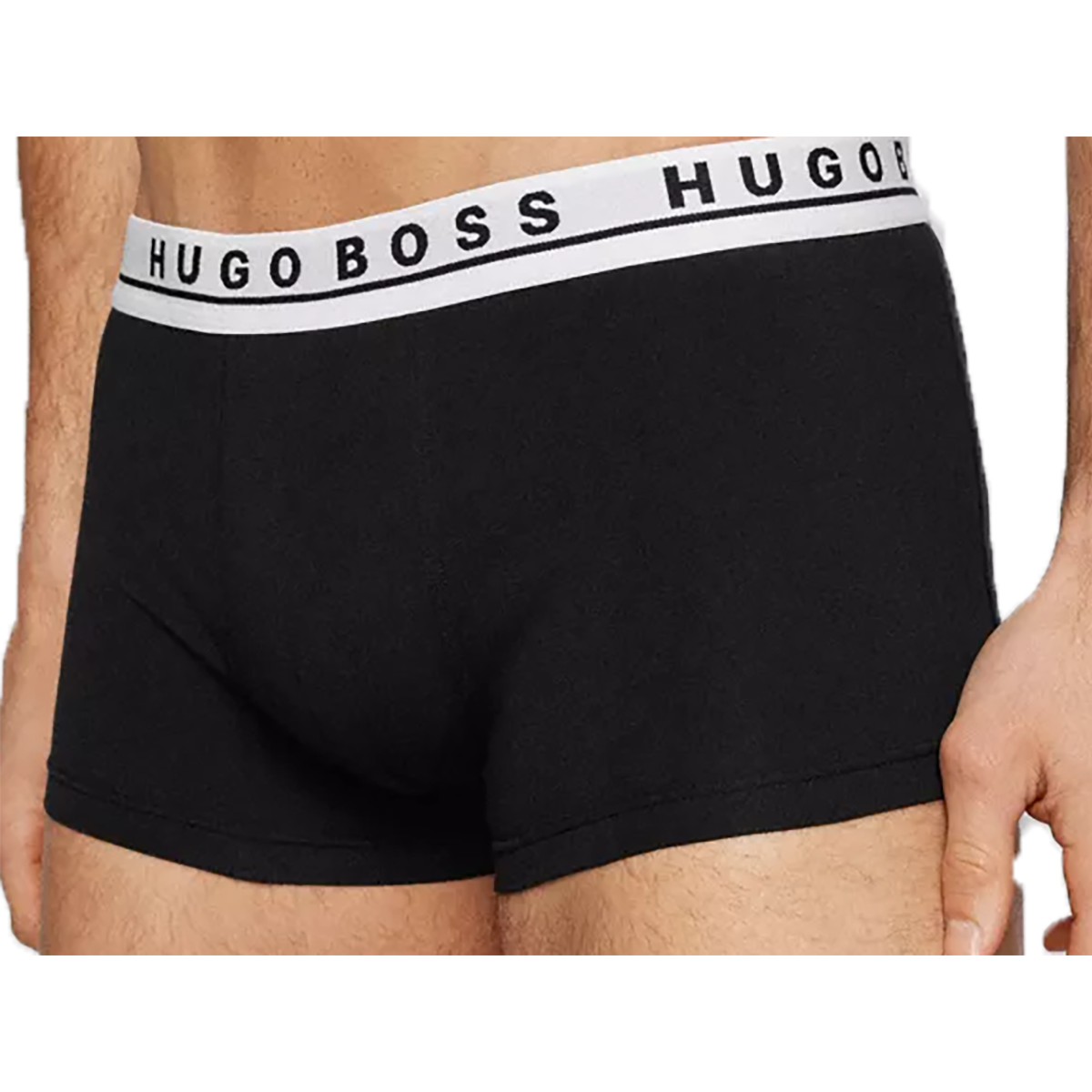 BOSS 5 PACK COTTON BOXER SHORTS IN BLACK