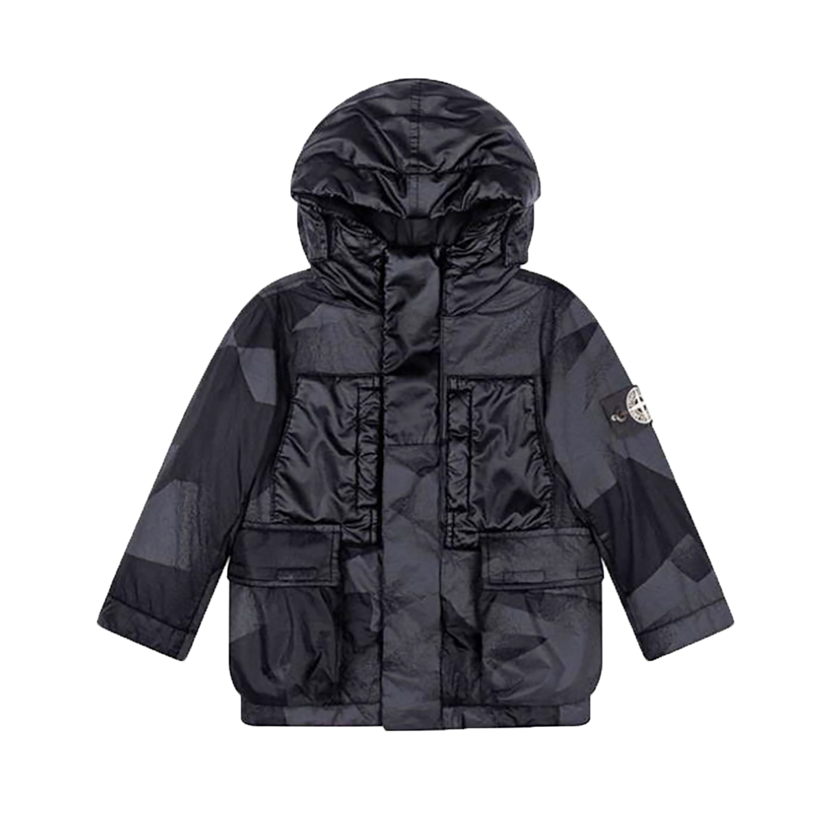 STONE ISLAND JUNIOR DAZZLE JACKET IN BLACK