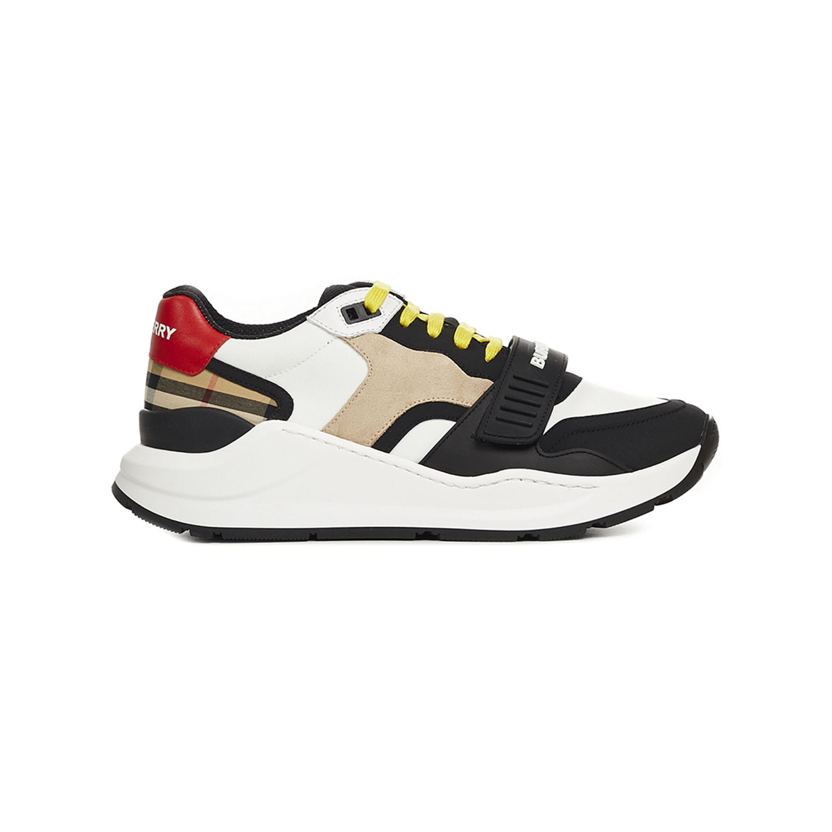 BURBERRY RAMSEY STRAP TRAINER IN ARCHIVE BEIGE