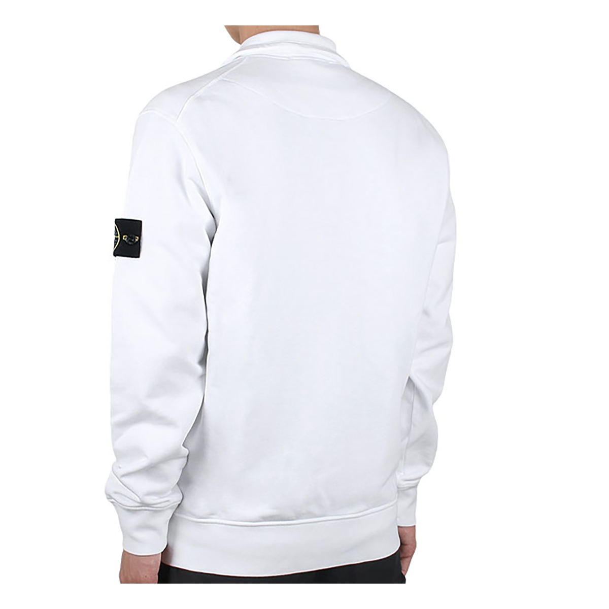 STONE ISLAND ZIP UP JACKET IN WHITE