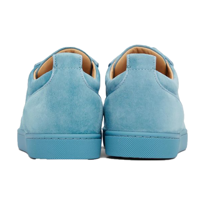 CHRISTIAN LOUBOUTIN  JUNIOR ORLATO FLAT VEAU VELOURS IN BLUE