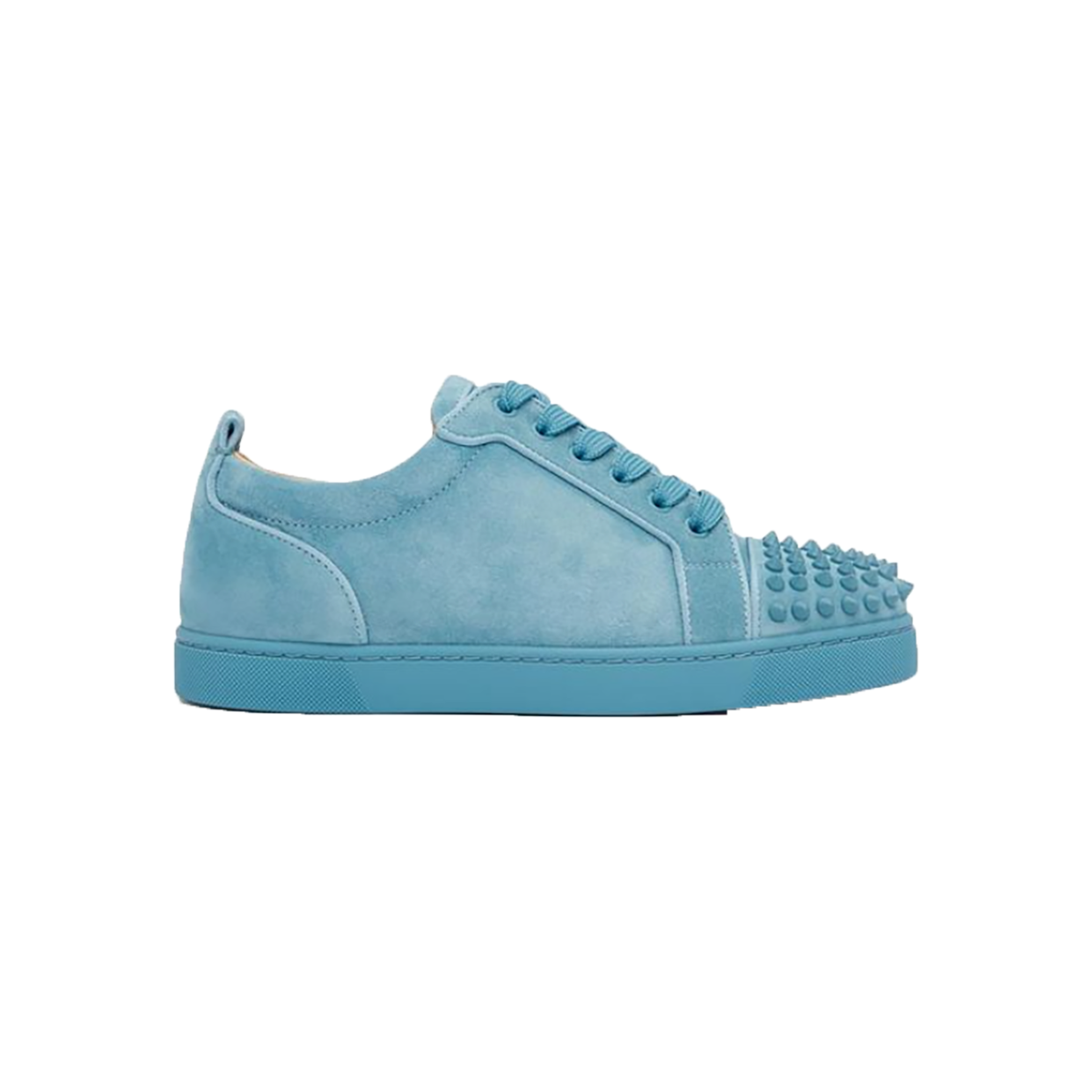 CHRISTIAN LOUBOUTIN  JUNIOR ORLATO FLAT VEAU VELOURS IN BLUE