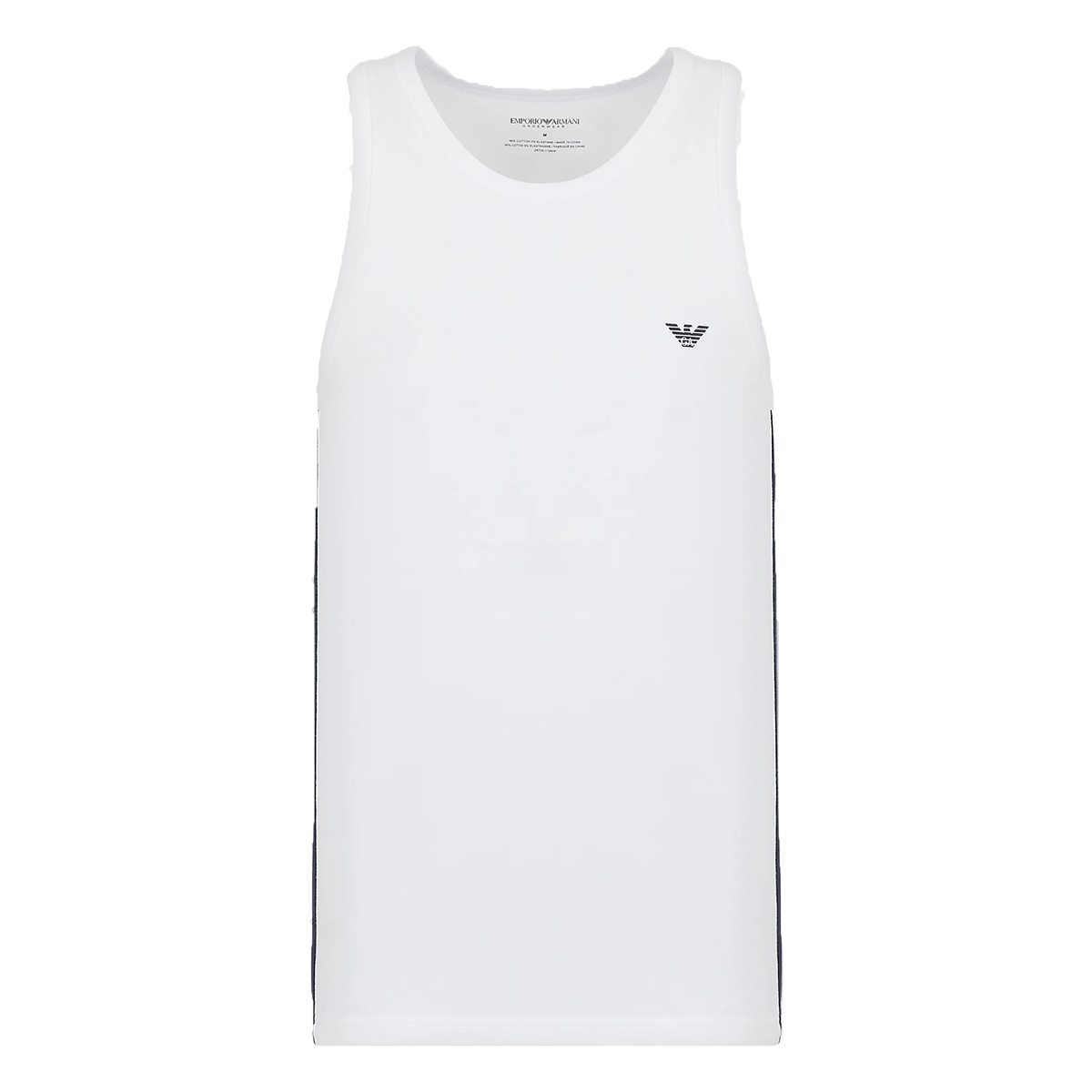 EMPORIO ARMANI BOLD EAGLE TANK TOP IN WHITE