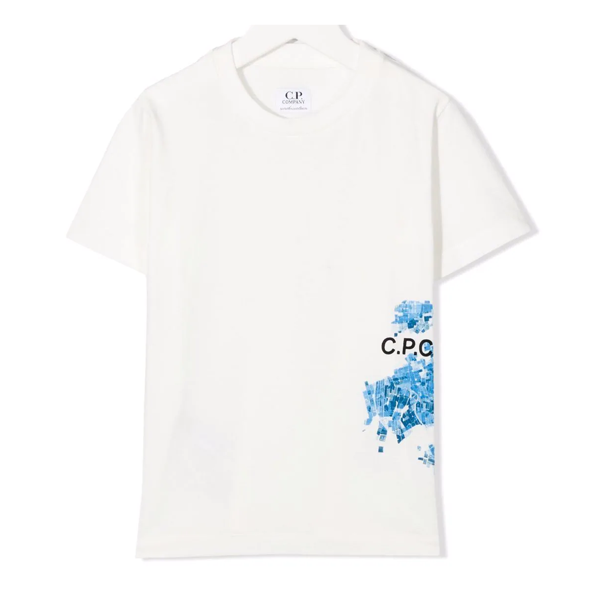 CP COMPANY JUNIOR LANDSCAPE -TSHIRT IN WHITE