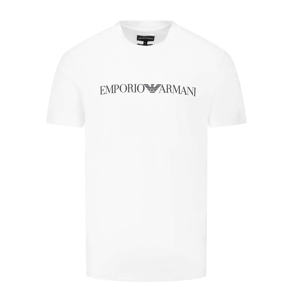 EMPORIO ARMANI IMA-JERSEY LOGO T-SHIRT IN WHITE