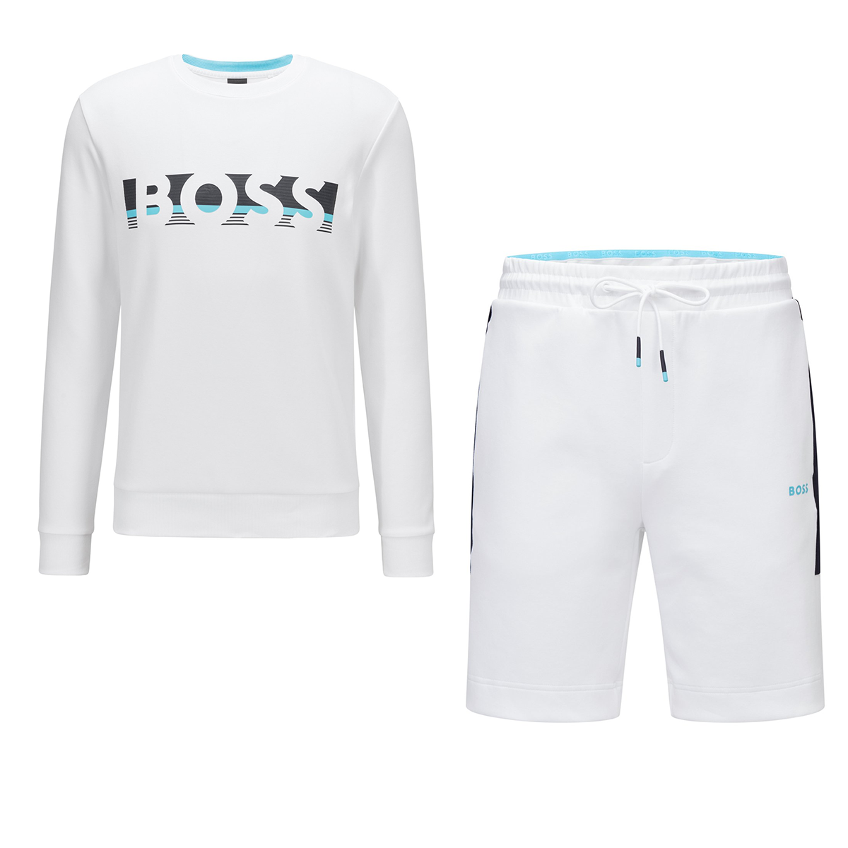 BOSS 'SALBO 1' SHORT SET IN WHITE