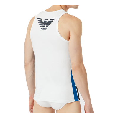 EMPORIO ARMANI BOLD EAGLE TANK TOP IN WHITE