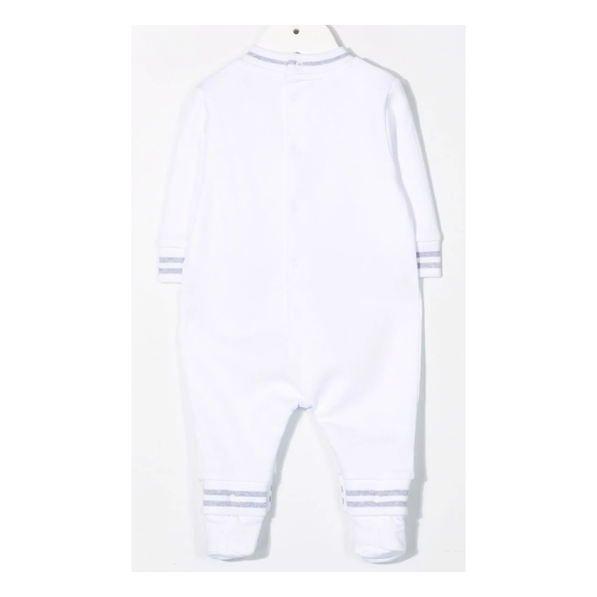 MOSCHINO BABY EMBROIDERED TEDDY BODY SUIT WITH SOCKS IN WHITE