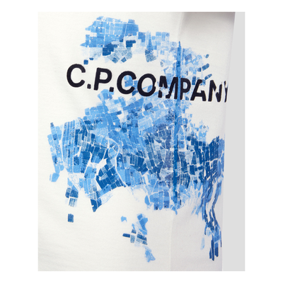 CP COMPANY JUNIOR LANDSCAPE -TSHIRT IN WHITE