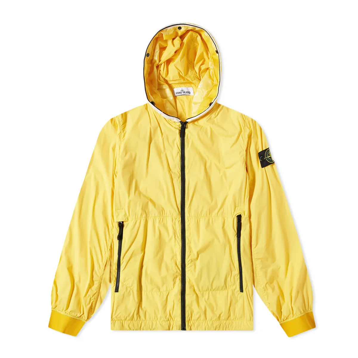 STONE ISLAND NYLON GARMENT DYED JACKET IN YELLOW