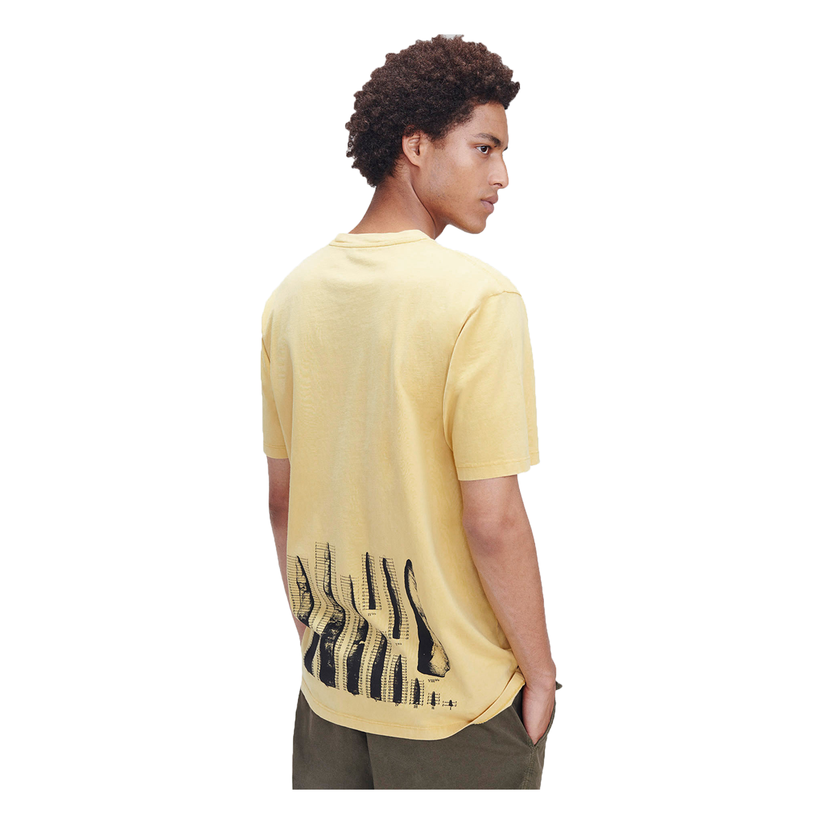 CP COMPANY MINERAL GRAPHIC T-SHIRT IN YOLK YELLOW