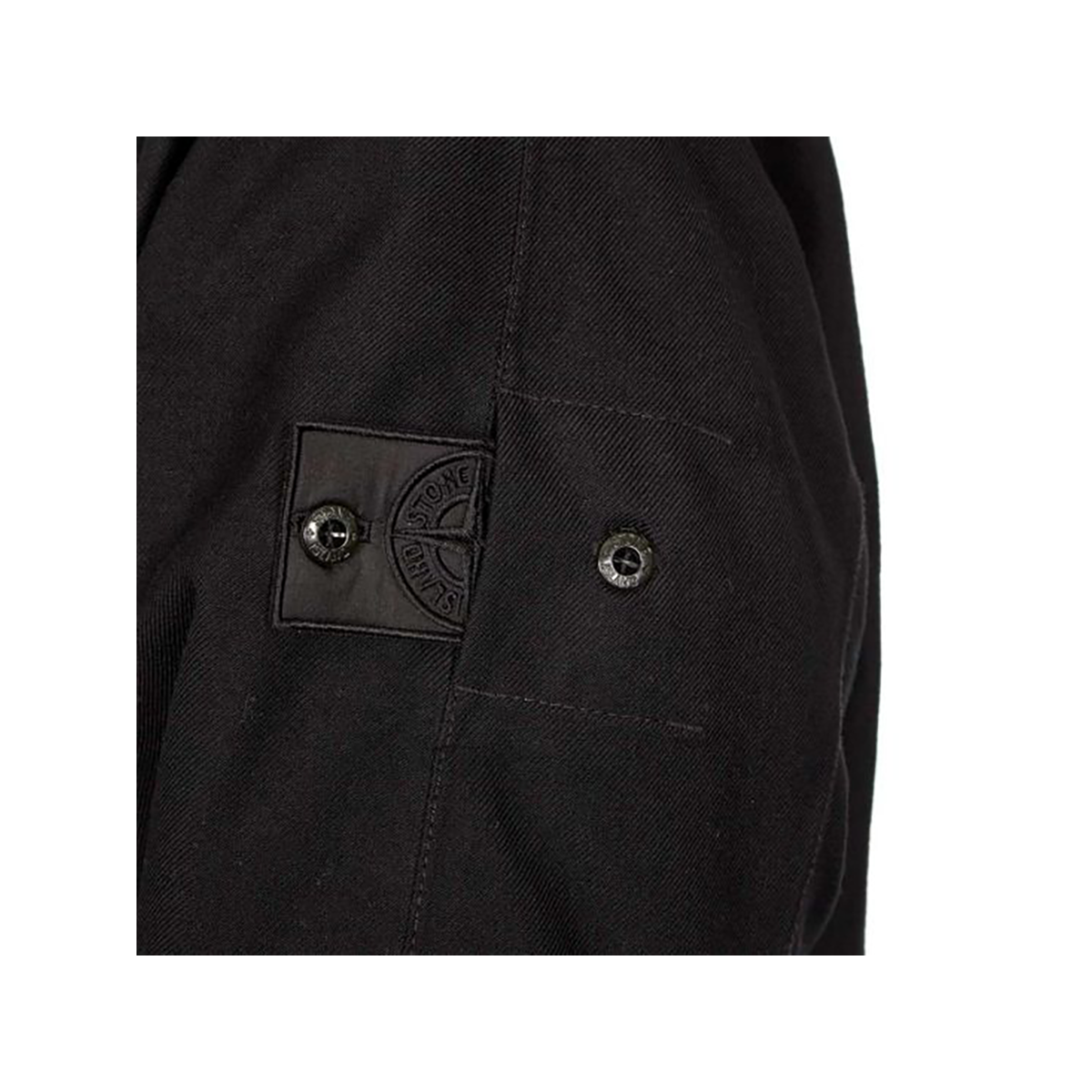 STONE ISLAND SHADOW POLY WOOL COAT WITH DETATCHABLE INSULATED LINER IN BLACK